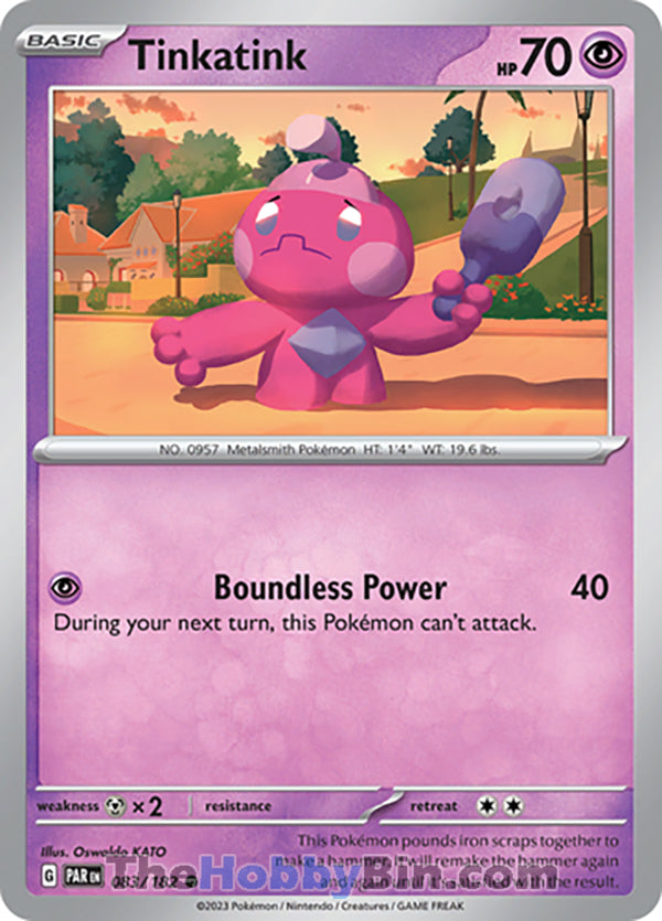 Tinkatink #83/182 Common - Paradox Rift Pokemon card