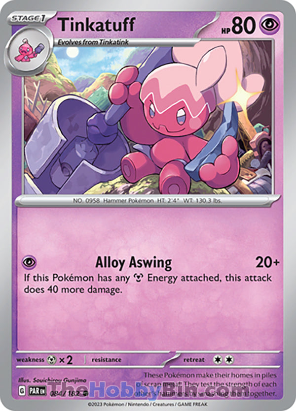Tinkatuff #84/182 Common - Paradox Rift Pokemon card