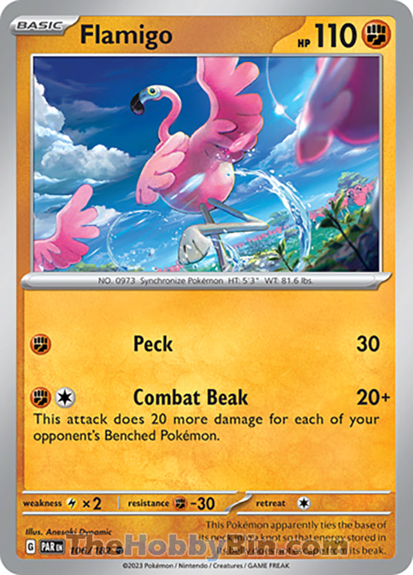 Flamigo #106/182 Common - Paradox Rift Pokemon card