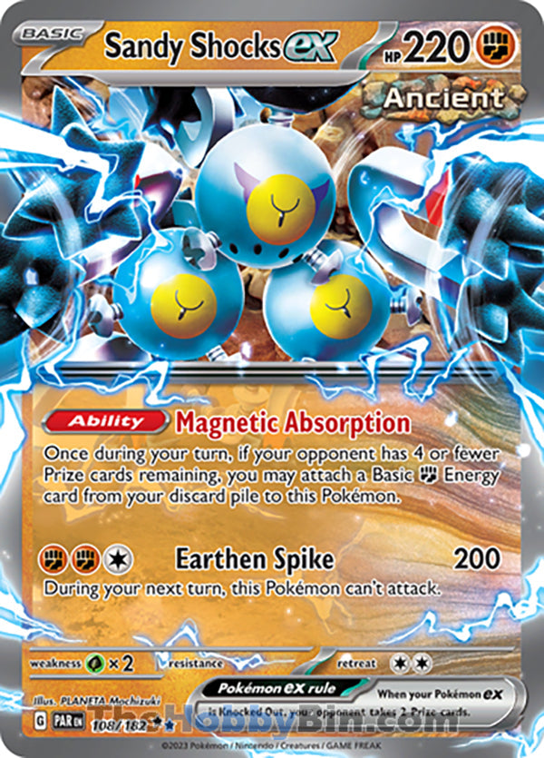 Sandy Shocks ex #108/182 Double Rare - Paradox Rift Pokemon card