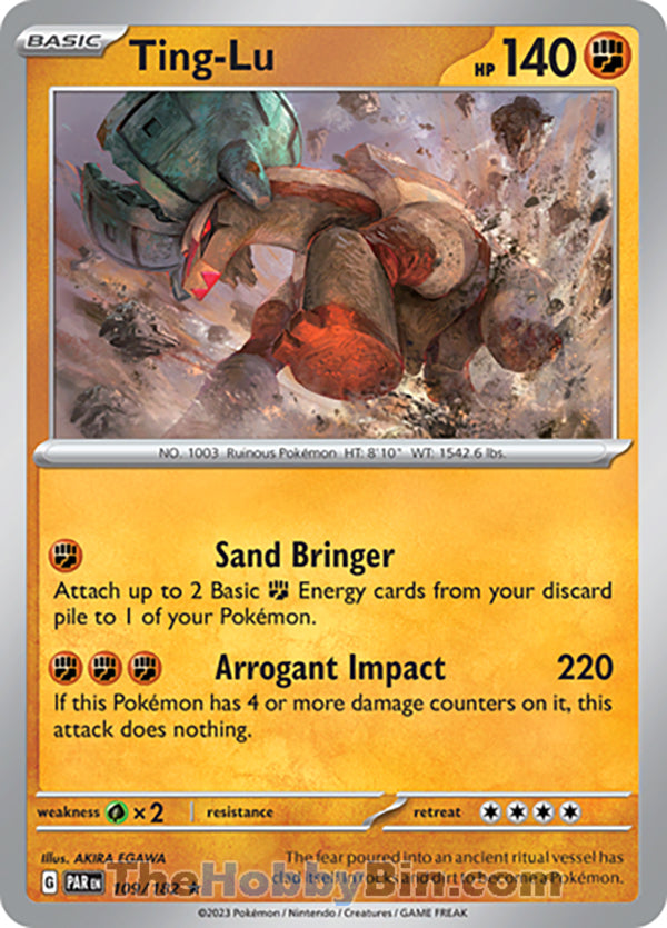 Ting-Lu #109/182 Rare - Paradox Rift Pokemon card