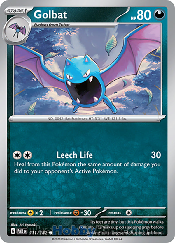 Golbat #111/182 Common - Paradox Rift Pokemon card