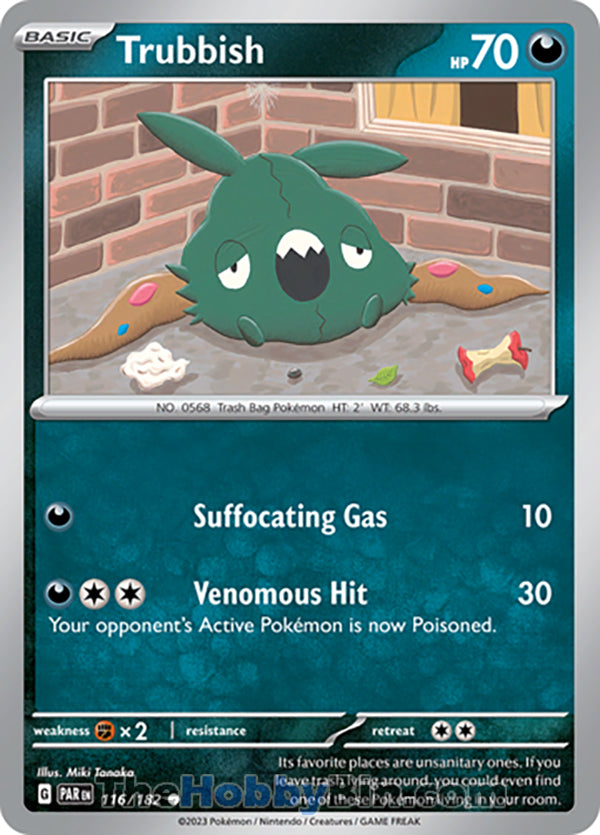 Trubbish #116/182 Common - Paradox Rift Pokemon card
