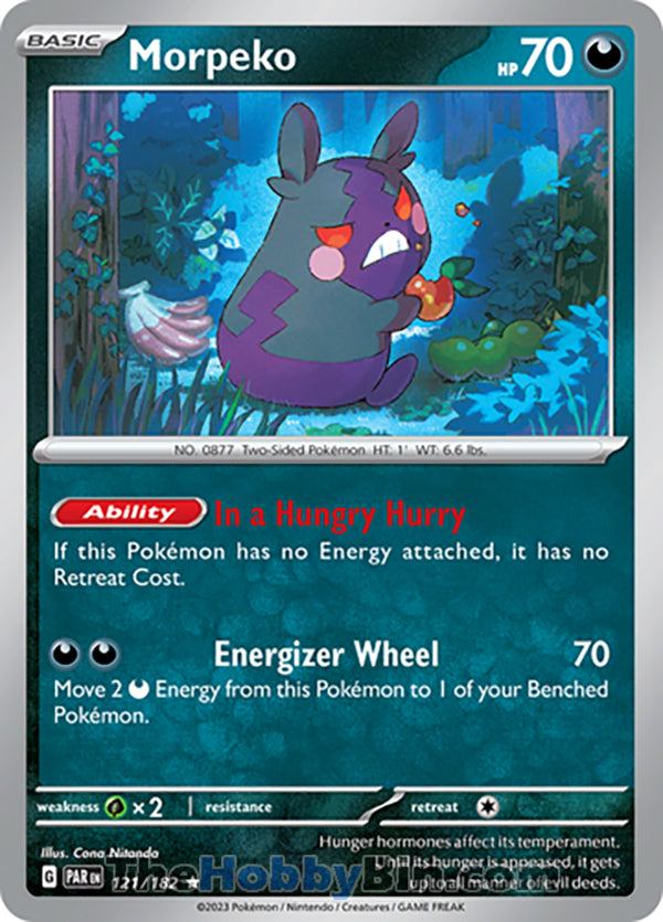 Morpeko #121/182 Rare - Paradox Rift Pokemon card