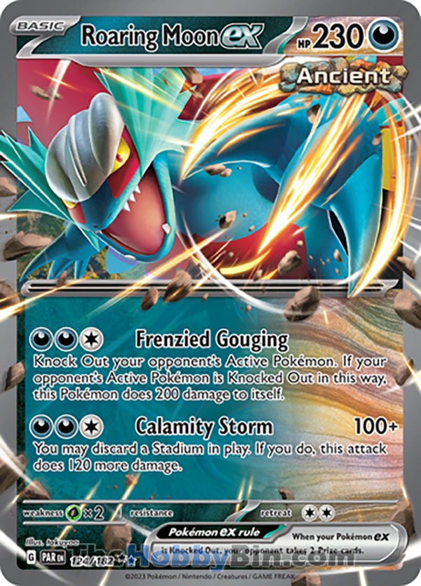 Roaring Moon ex #124/182 Double Rare - Paradox Rift Pokemon card