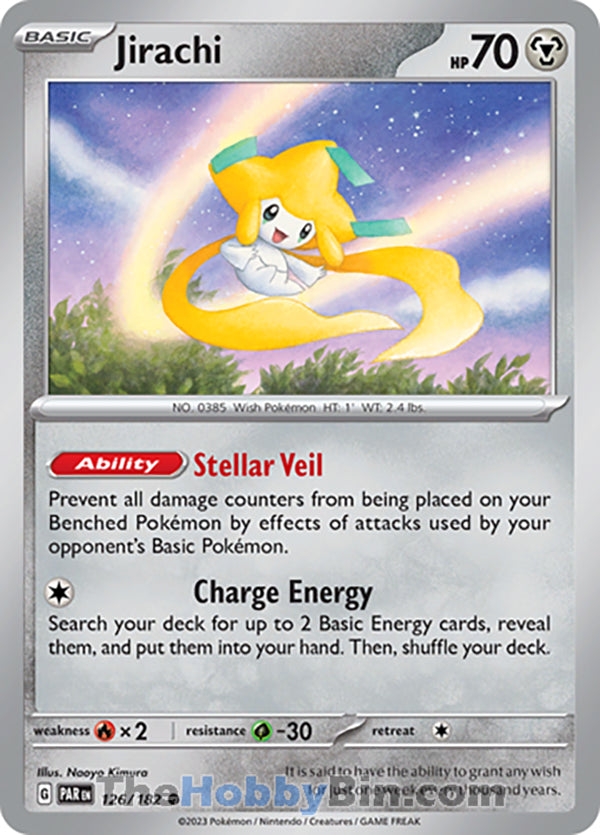 Jirachi #126/182 Common - Paradox Rift Pokemon card