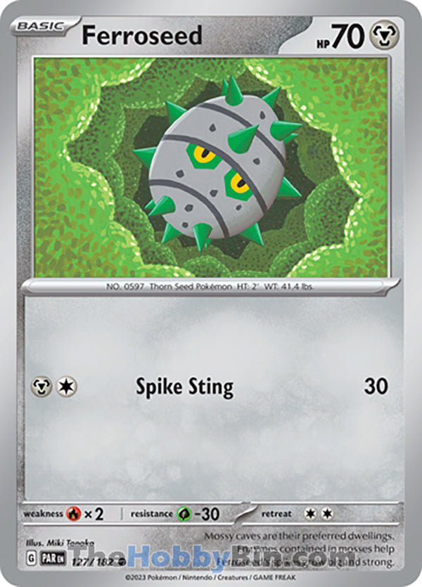 Ferroseed #127/182 Common - Paradox Rift Pokemon card