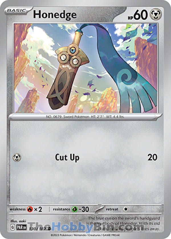 Honedge #130/182 Common - Paradox Rift Pokemon card