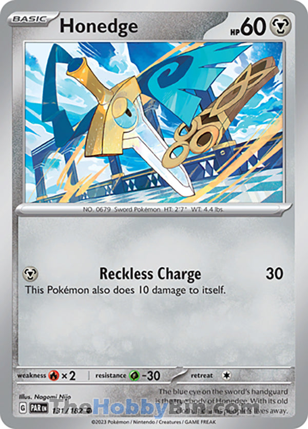 Honedge #131/182 Common - Paradox Rift Pokemon card