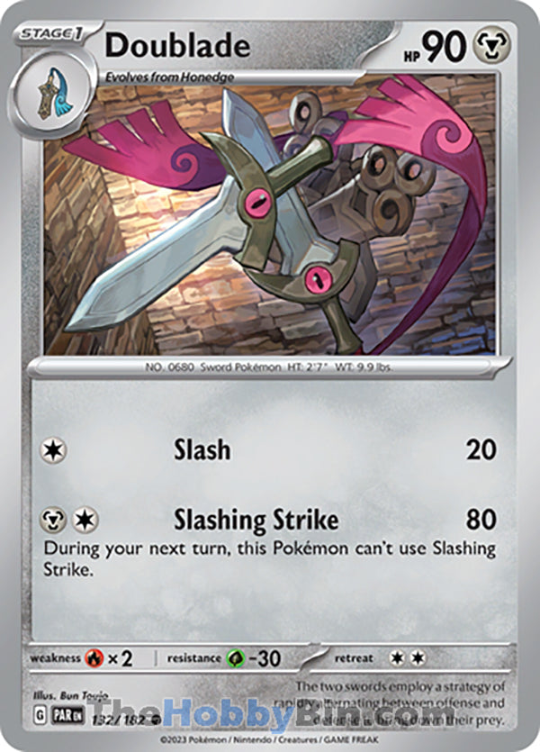 Doublade #132/182 Common - Paradox Rift Pokemon card