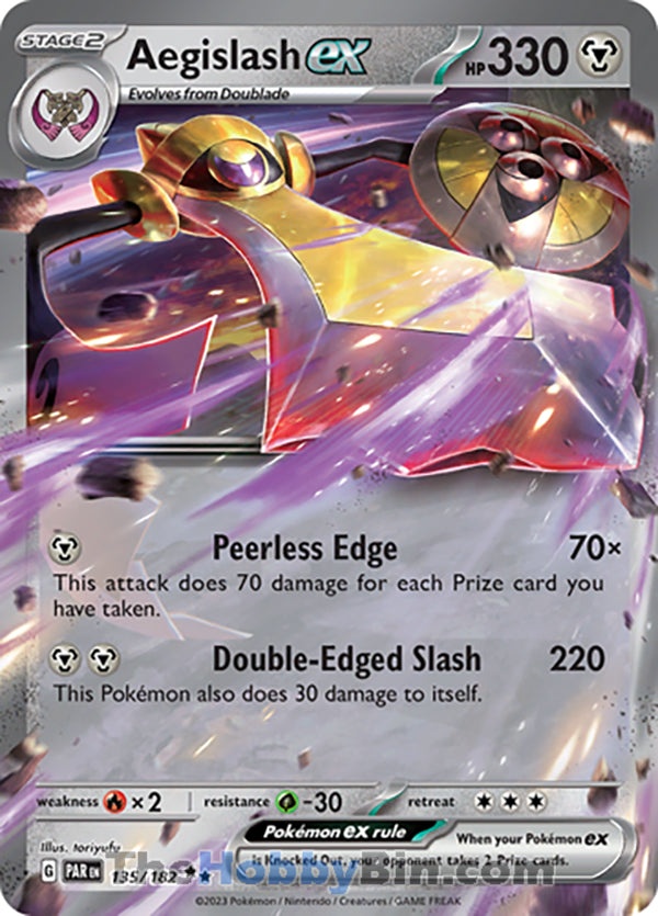 Aegislash ex #135/182 Double Rare - Paradox Rift Pokemon card