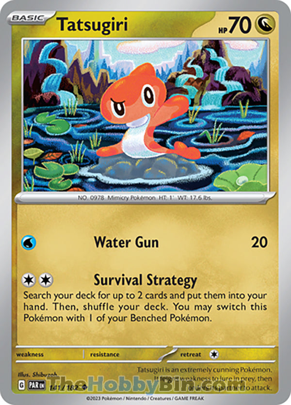 Tatsugiri #141/182 Uncommon - Paradox Rift Pokemon card