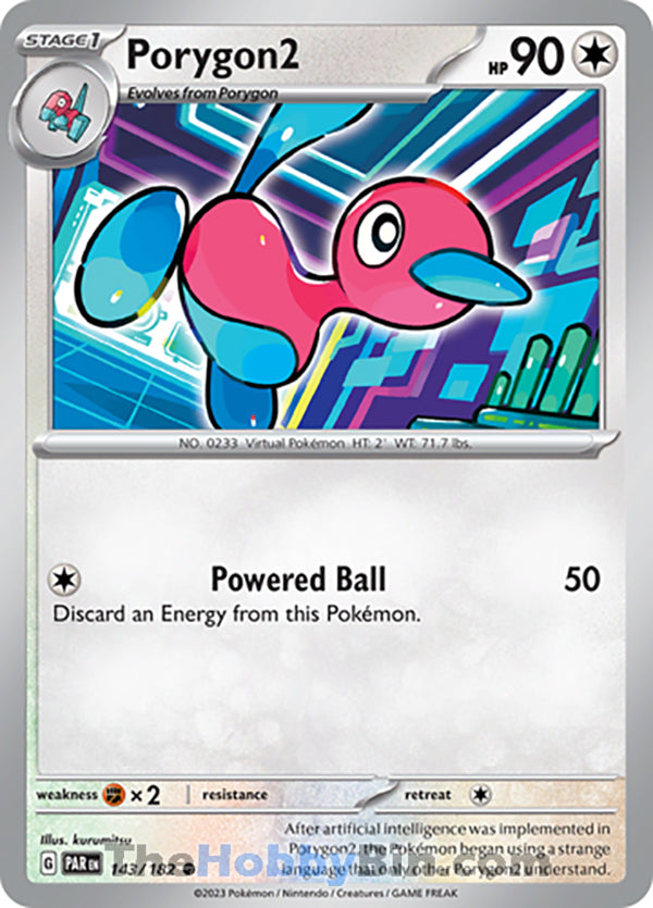 Porygon2 #143/182 Common - Paradox Rift Pokemon card