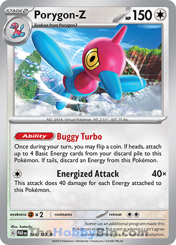 Porygon-Z #144/182 Rare - Paradox Rift Pokemon card