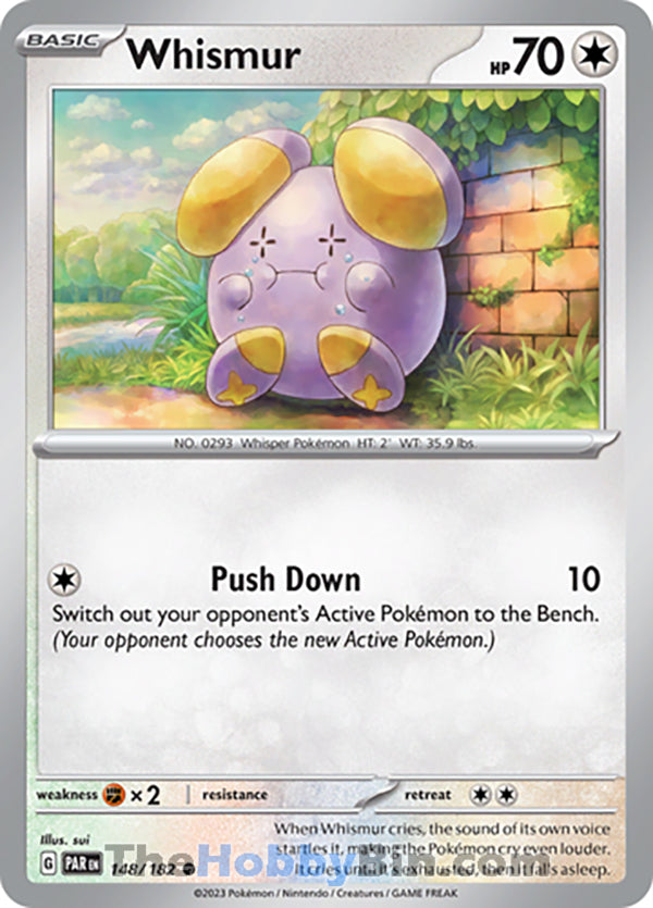 Whismur #148/182 Common - Paradox Rift Pokemon card