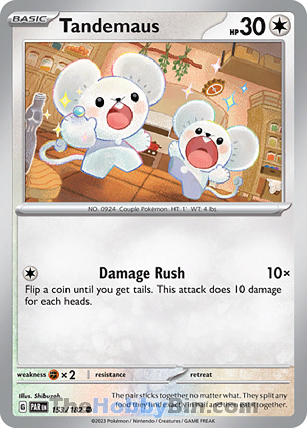 Tandemaus #153/182 Common - Paradox Rift Pokemon card