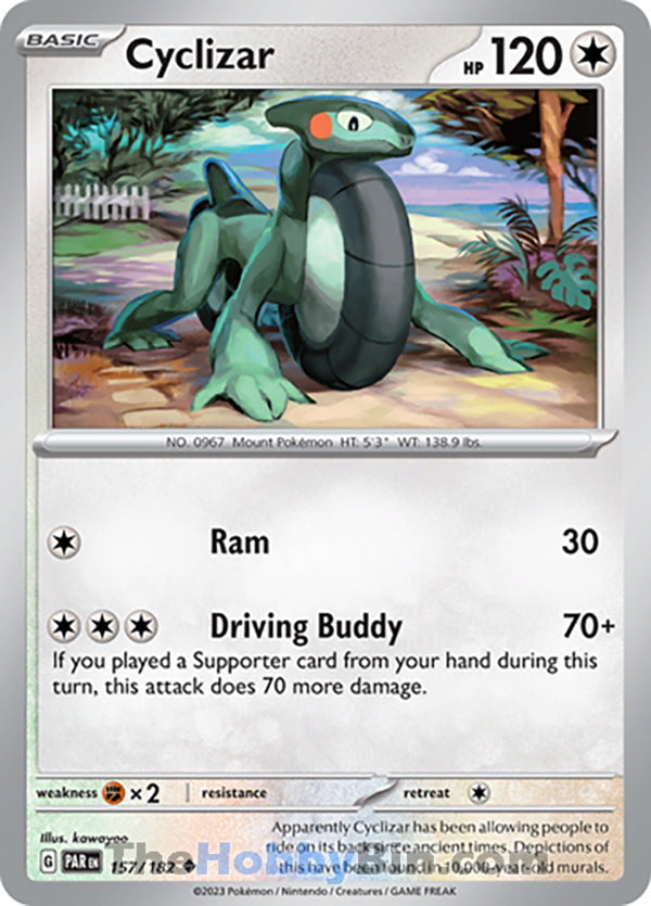 Cyclizar #157/182 Uncommon - Paradox Rift Pokemon card