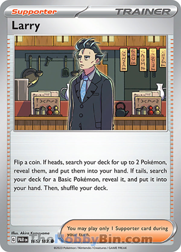 Larry #165/182 Common - Paradox Rift Pokemon card