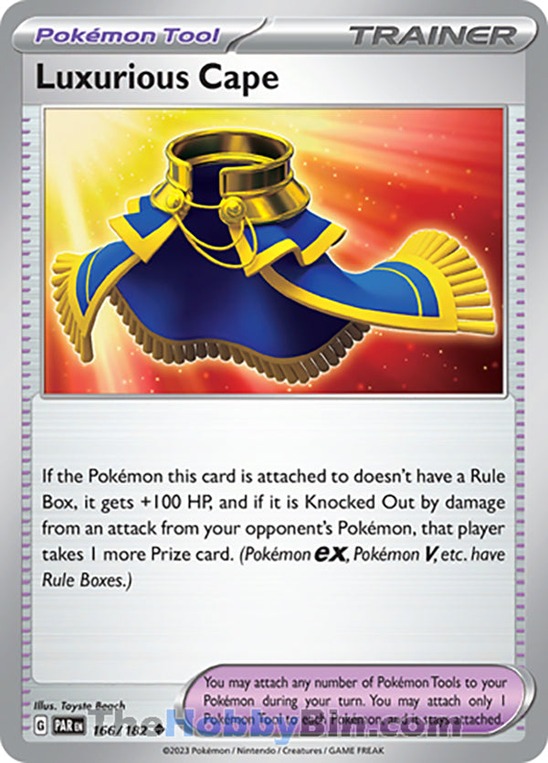 Luxurious Cape #166/182 Uncommon - Paradox Rift Pokemon card