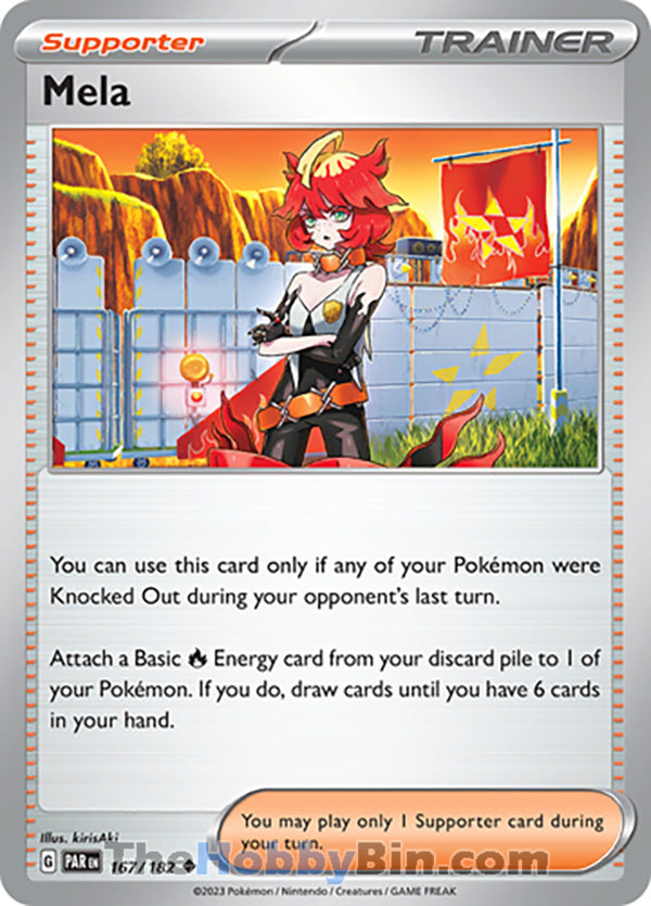 Mela #167/182 Uncommon - Paradox Rift Pokemon card