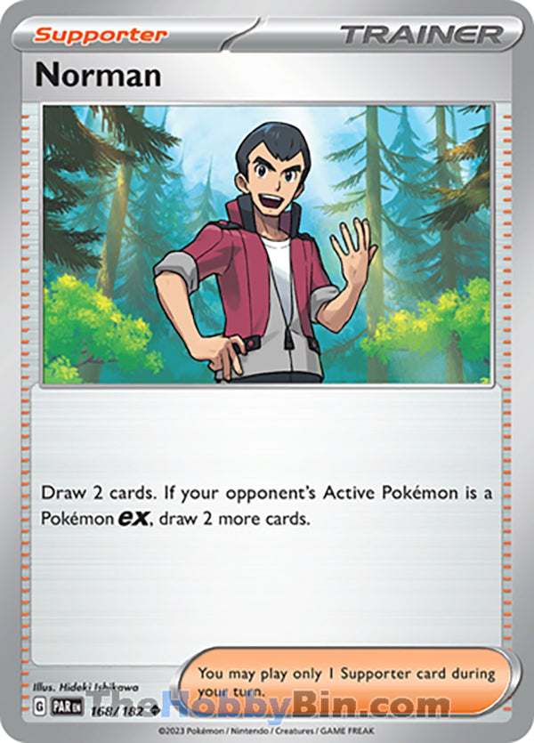 Norman #168/182 Uncommon - Paradox Rift Pokemon card