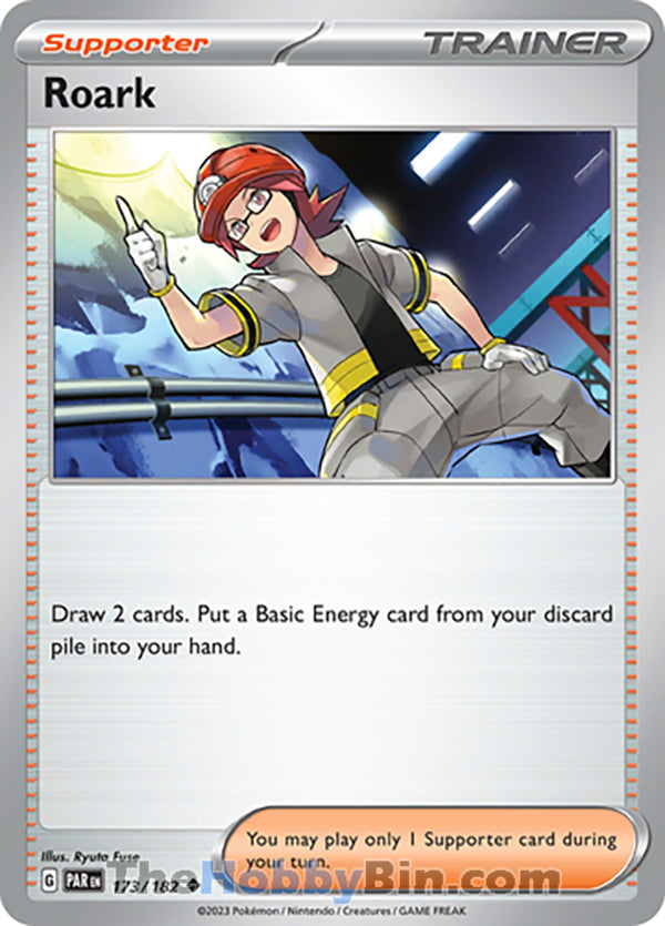 Roark #173/182 Uncommon - Paradox Rift Pokemon card