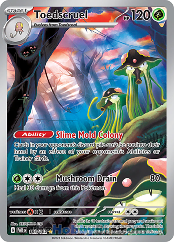 Toedscruel #185/182 Illustration Rare - Paradox Rift Pokemon card
