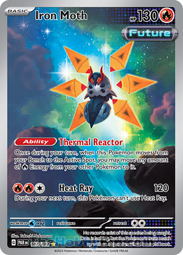 Iron Moth #187/182 Illustration Rare - Paradox Rift Pokemon card