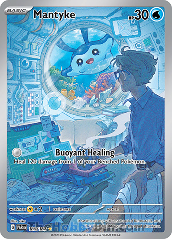 Mantyke #189/182 Illustration Rare - Paradox Rift Pokemon card