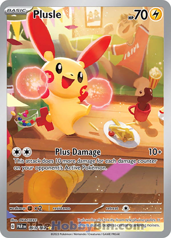 Plusle #193/182 Illustration Rare - Paradox Rift Pokemon card