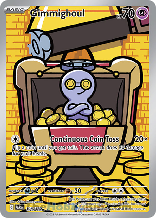 Gimmighoul #198/182 Illustration Rare - Paradox Rift Pokemon card