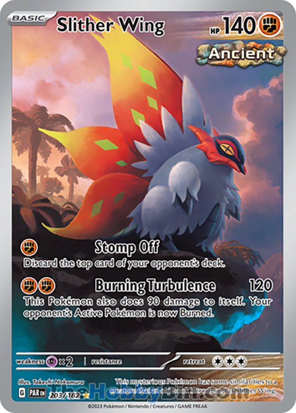 Slither Wing #203/182 Illustration Rare - Paradox Rift Pokemon card