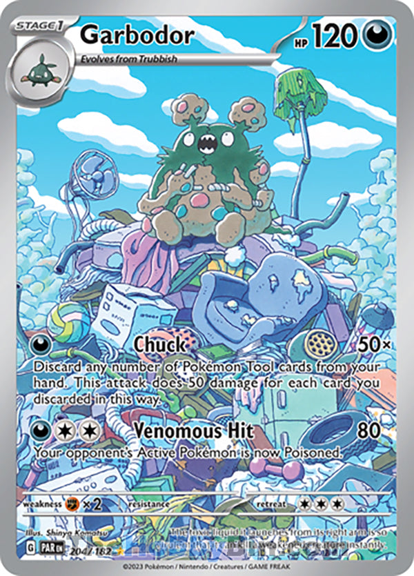 Garbodor #204/182 Illustration Rare - Paradox Rift Pokemon card