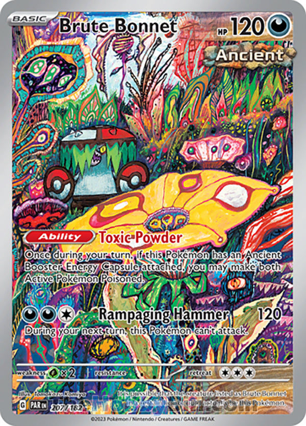 Brute Bonnet #207/182 Illustration Rare - Paradox Rift Pokemon card
