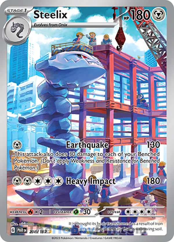 Steelix #208/182 Illustration Rare - Paradox Rift Pokemon card