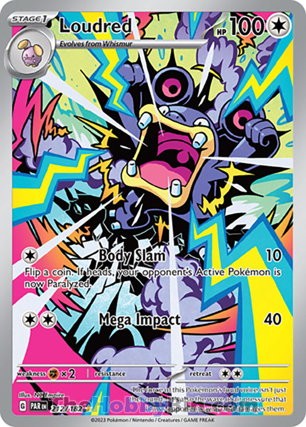 Loudred #212/182 Illustration Rare - Paradox Rift Pokemon card