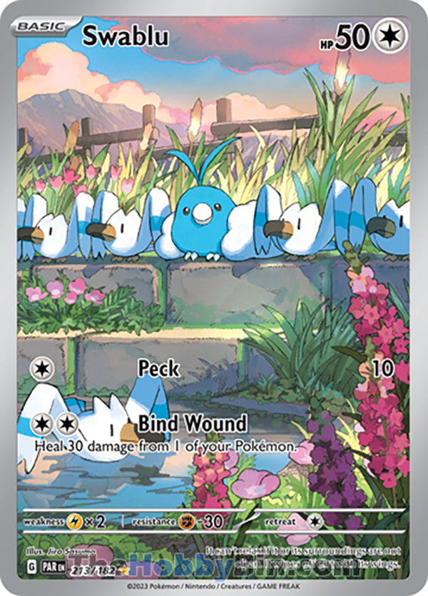 Swablu #213/182 Illustration Rare - Paradox Rift Pokemon card