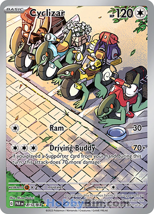 Cyclizar #215/182 Illustration Rare - Paradox Rift Pokemon card