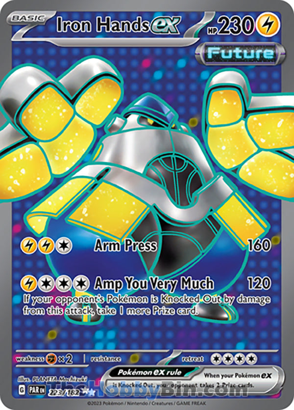 Iron Hands ex #223/182 Ultra Rare - Paradox Rift Pokemon card