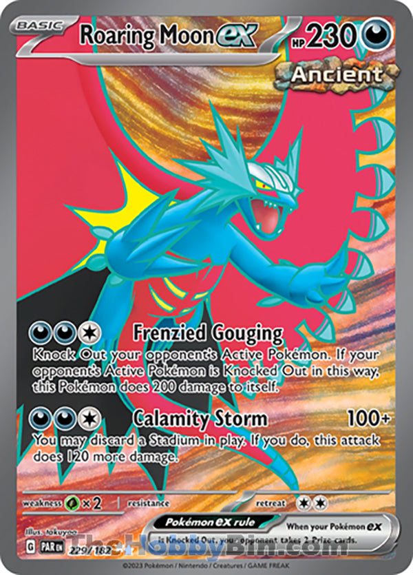 Roaring Moon ex #229/182 Ultra Rare - Paradox Rift Pokemon card