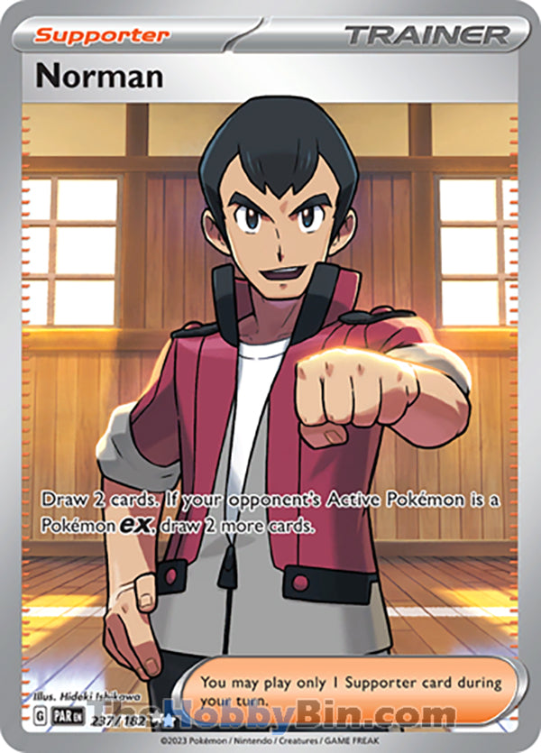 Norman #237/182 Ultra Rare - Paradox Rift Pokemon card
