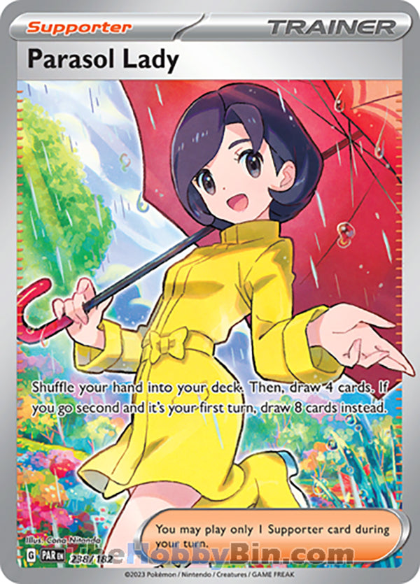 Parasol Lady #238/182 Ultra Rare - Paradox Rift Pokemon card