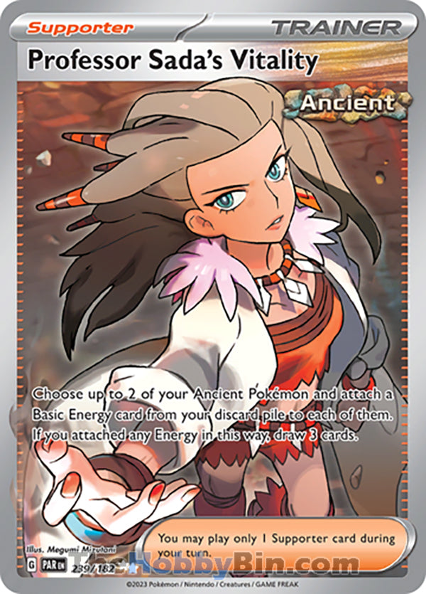 Professor Sada's Vitality #239/182 Ultra Rare - Paradox Rift Pokemon card