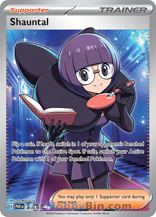 Shauntal #243/182 Ultra Rare - Paradox Rift Pokemon card