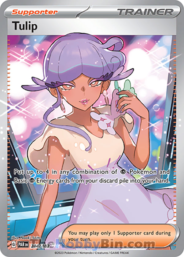 Tulip #244/182 Ultra Rare - Paradox Rift Pokemon card