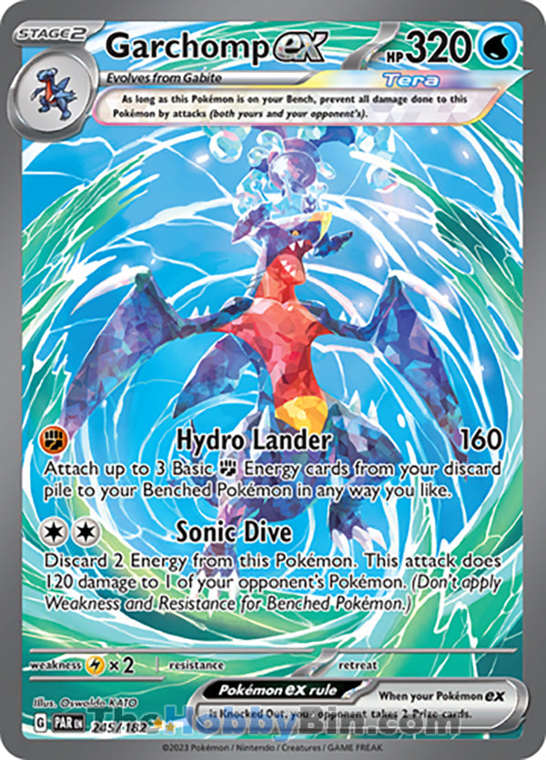 Garchomp ex #245/182 Special Illustration Rare - Paradox Rift Pokemon card