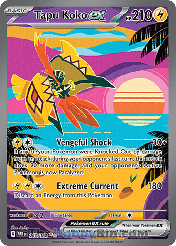 Tapu Koko ex #247/182 Special Illustration Rare - Paradox Rift Pokemon card
