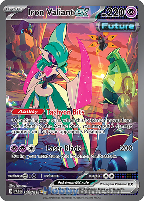 Iron Valiant ex #249/182 Special Illustration Rare - Paradox Rift Pokemon card