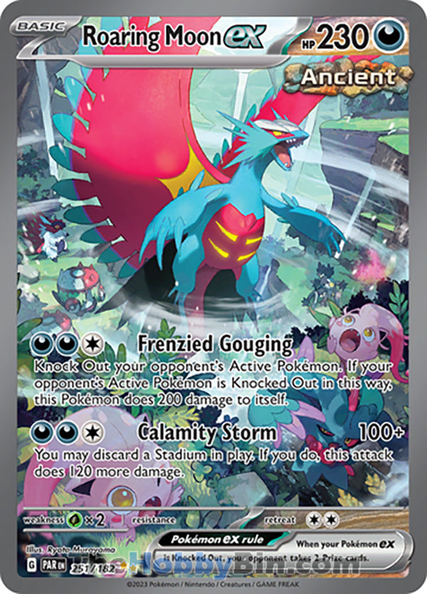 Roaring Moon ex #251/182 Special Illustration Rare - Paradox Rift Pokemon card