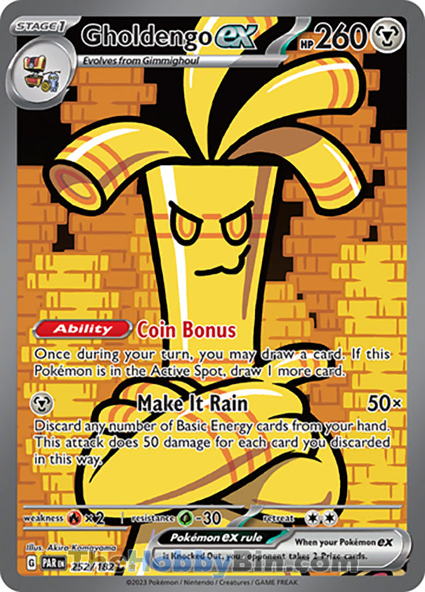 Gholdengo ex #252/182 Special Illustration Rare - Paradox Rift Pokemon card